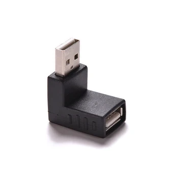 USB 2.0 A Male į Moterų Dešinysis Kampas 90 Laipsnių Plug Adapter Išplėtimo Lyčių Micro Usb 5 Pin Male Kištuko Adapterio Jungtis