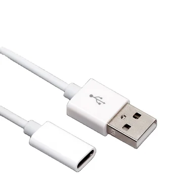 USB Tipo C Konverteris Įkroviklio Kabelį Nešiojamas USB Male į USB 3.1 Tipas-C Moterų Kabelis Huawei FreeLace Ausinės 20cm/1M