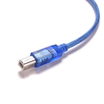 USB2.0 spausdinimo laidas spausdintuvo duomenų kabeliu tipo revoliucija B tipo vyrai dvigubai ekranuotas dideliu greičiu skaidriu spausdintuvo kabelį