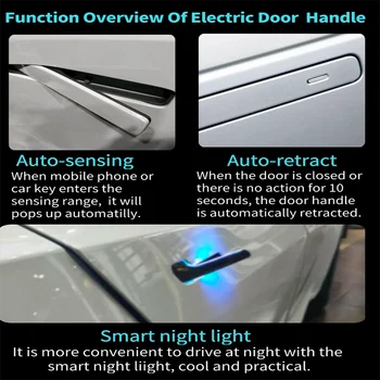 Už Tesla Model 3 elektros siurbimo durų automatinė minkštas uždaryti durų rankenėlės, šildomi dalys intelligent auto-uždaryti automobilių reikmenys