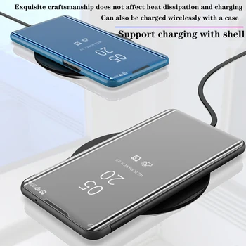 Veidrodis telefono dėklas luxury smart flip cover atveju, Motorola Moto E7 Plius G8 Plius G9 Žaisti G9 Plius G8 Galia Lite
